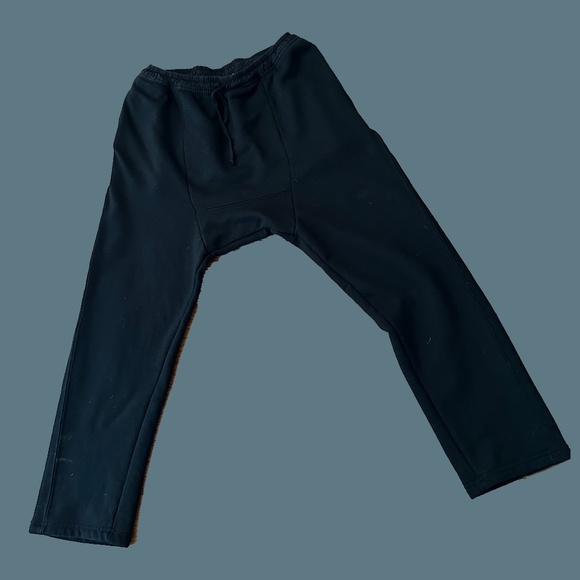 OAK NYC cotton terrycloth black heavy weight drop crotch karate pants xl - Picture 1 of 3